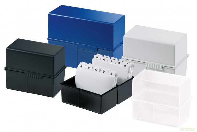 Han: Karteiboxen, A6, blau