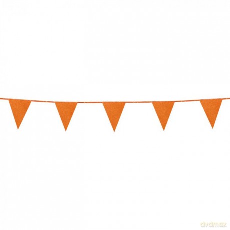 Kartonnen vlaggenlijn Glitter oranje