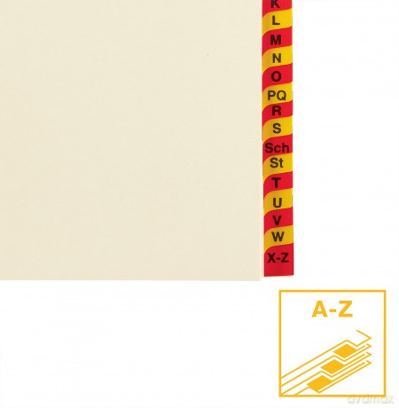 Karton-Reg.,A-Z,A5,24tlg.,HF