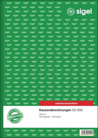Kassenabrechnung,A4,2x40Bl.