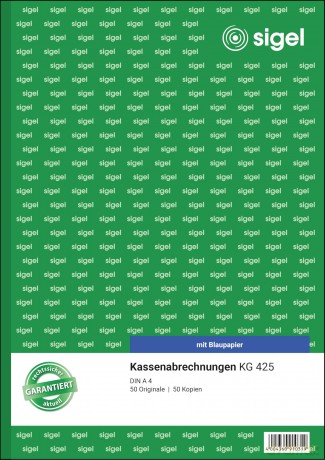 Kassenabrechnung,A4,2x50Bl.