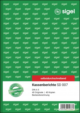 Kassenbericht/Best.A5,2x40Bl.