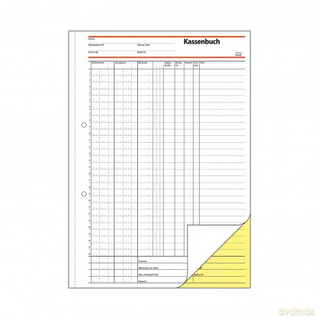 Kassenbuch,A4,2x40Blatt