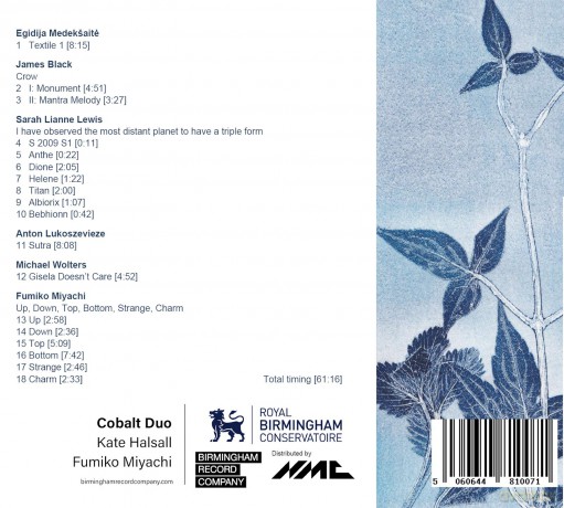 Kate Halsall | Fumiko Miyachi-Cobalt Duo Up Down Top Bot: Kate Halsall | Fumiko Miyachi-Cobalt Duo Up Down Top Bot [CD]