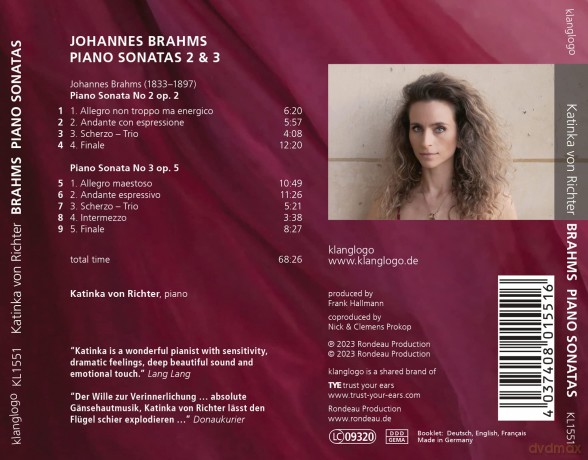Katinka Von Richter-Johannes Brahms Piano Sonatas: Katinka Von Richter-Johannes Brahms Piano Sonatas [CD]