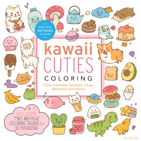 Kawaii Cuties Coloring Kit [KSIĄŻKA]