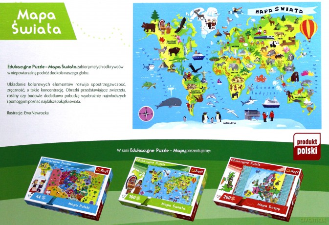 TREFL Mapa Świata dla dzieci [PUZZLE]