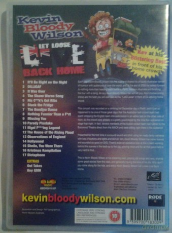 Kevin Bloody Wilson: Let Loose Live Back Home [DVD]