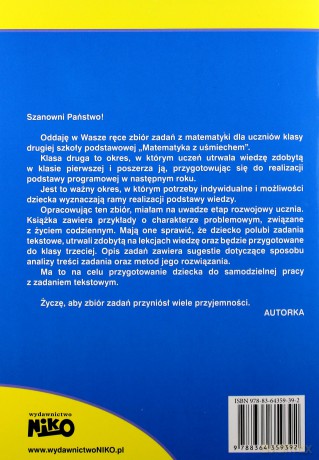 Matematyka z uśmiechem Klasa 2 NIKO [KSIĄŻKA]