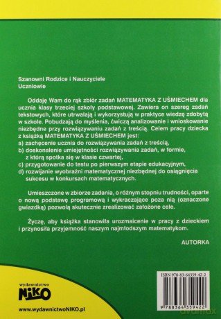 Matematyka z uśmiechem Klasa 3 NIKO [KSIĄŻKA]