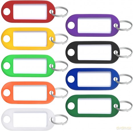 Key tags 10s 5cm assorted colours on card