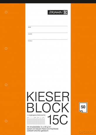 Kieser-Block A4 kariert 50Bl.