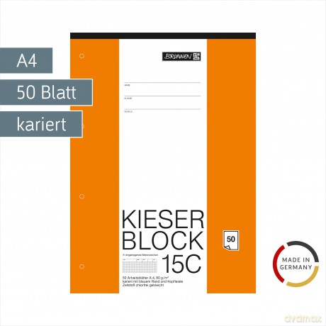 Kieser-Block A4 kariert 50Bl.