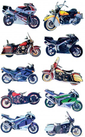 Naklejki folia 3D - motocykle