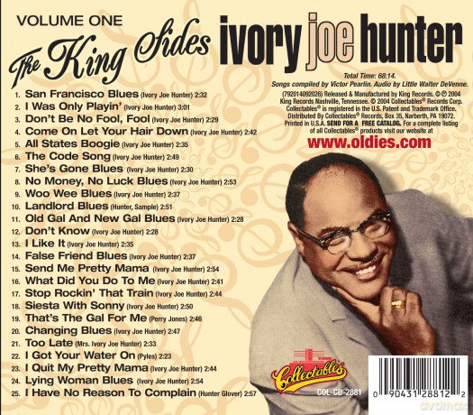 Ivory Joe Hunter: King Sides Volume 1 [CD]