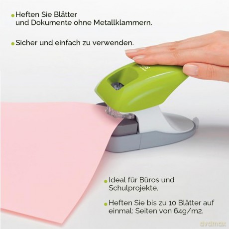 Klammerloser Hefter pink