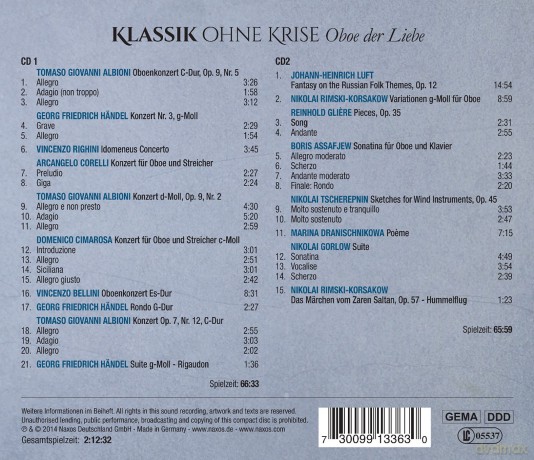 Klassik Ohne Krise: Oboe Der Liebe [2CD]