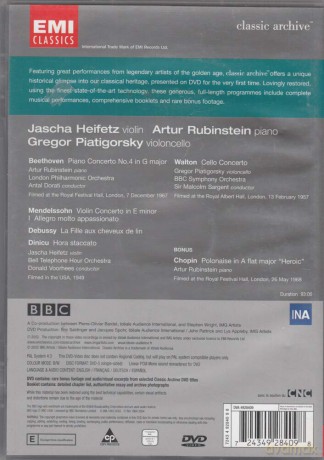 Rubinstein/Piatigorski/Heifetz: Klavierkonzerte/Cellokonzert [CD]