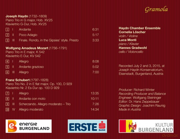 Haydn Chamber Ensemble: Klaviertrios XV:25/KV 542/op.100 [CD]