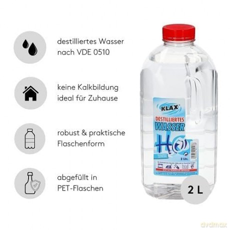 KLAX Destilliertes Wasser 2 l