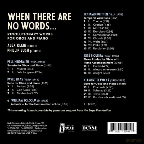 Klein: Klein/Bush-When There Are No Words [CD]
