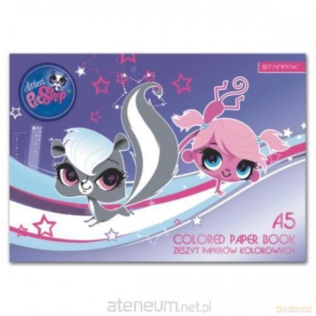 Papier kolorowy A5/10K Littlest Pet Shop 25 sztuk