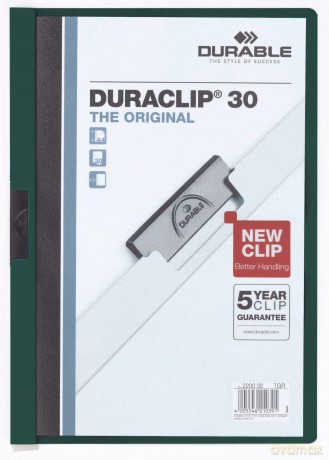 Klemmappe DURACLIP 3mm D-gruen