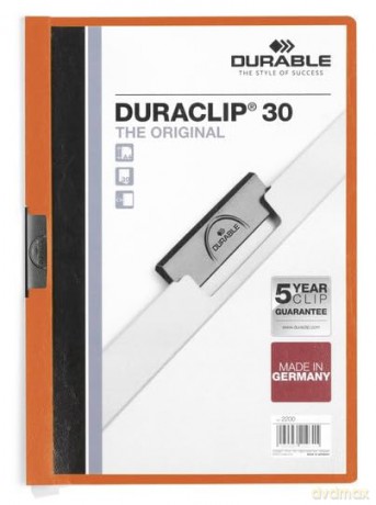Klemmappe DURACLIP 3mm orange