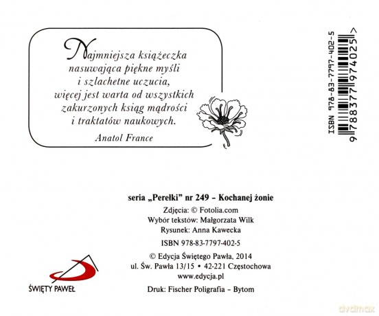 Perełka 249 Kochanej żonie [KSIĄŻKA]