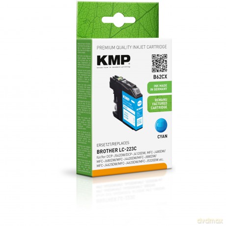 KMP B62CX cyan Tintenpatrone ersetzt bro
