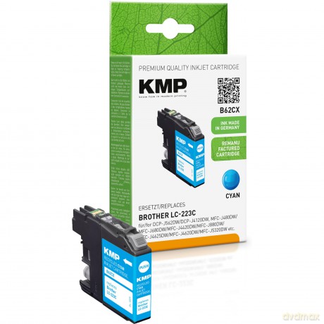 KMP B62CX cyan Tintenpatrone ersetzt bro