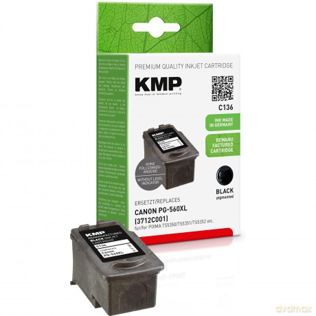 KMP C136 schwarz Tintenpatrone ersetzt C