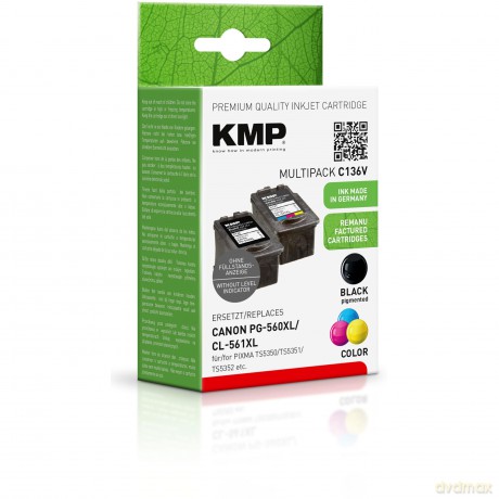 Kmp: KMP C136V schwarz, color Druckerpatrone
