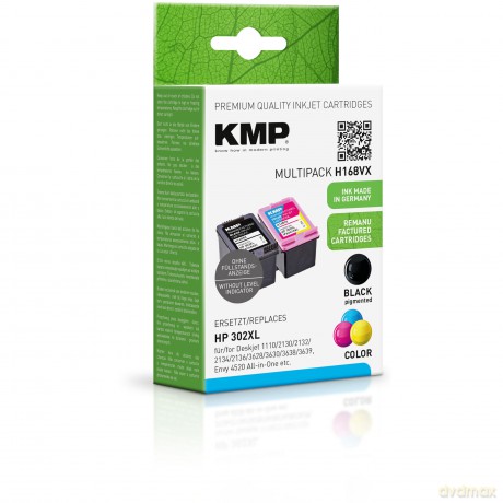 KMP Tin. ers.HP 302XL BK+Color