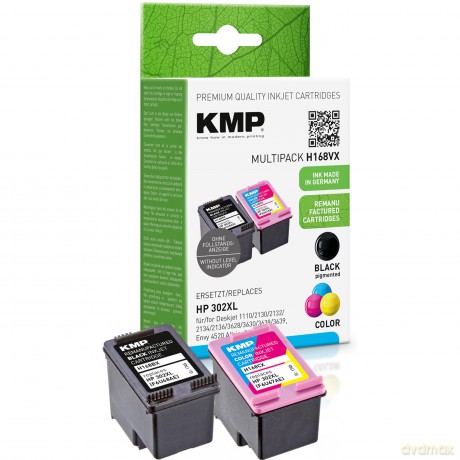 KMP Tin. ers.HP 302XL BK+Color
