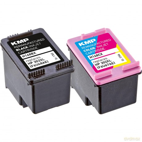 KMP Tin. ers.HP 302XL BK+Color