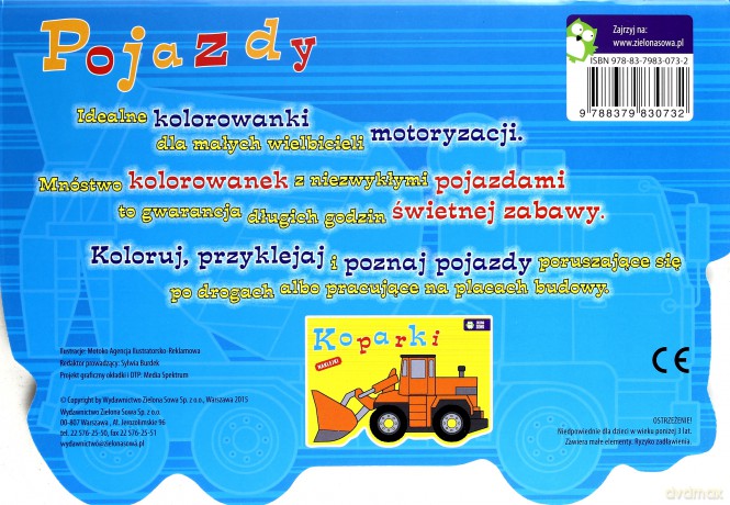Pojazdy - kolorowanka [KSIĄŻKA]