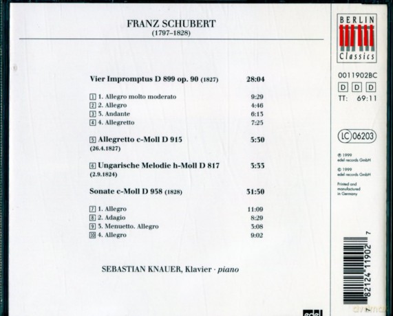 Knauer,Sebastian: Knauer,Sebastian-Schubert:Klavierwerke [CD]