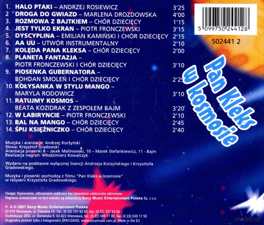 Pan Kleks w Kosmosie soundtrack [CD]