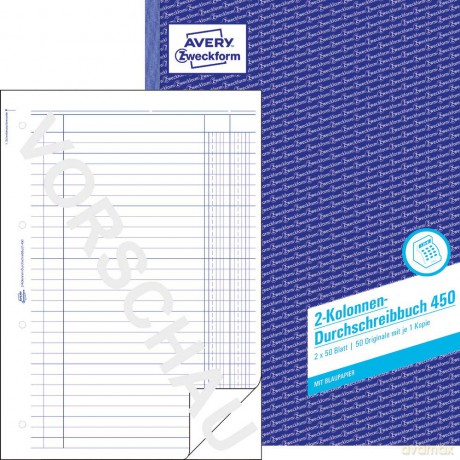 Kolonnenbuch,A4,2x50Blatt