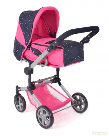 Kombi-Puppenwagen JARA Konfetti, pink