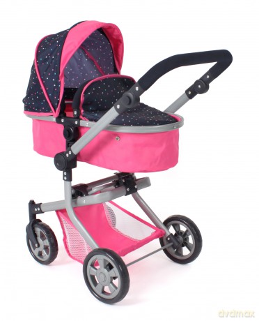 Kombi-Puppenwagen MIKA Konfetti, pink