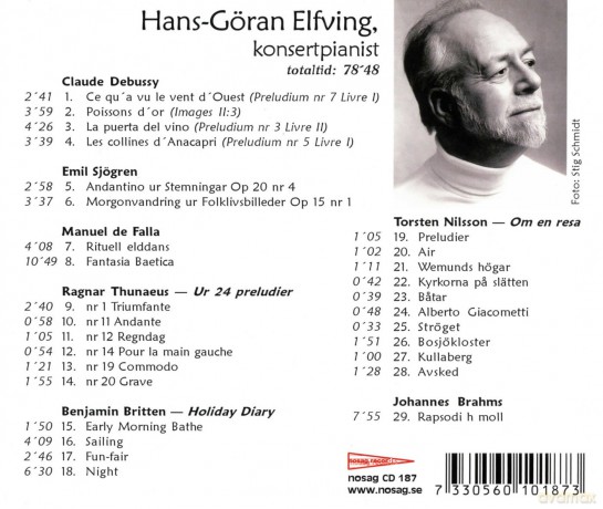 Goran Elfving,Hans: Konsertpianist: Om En Resa [CD]