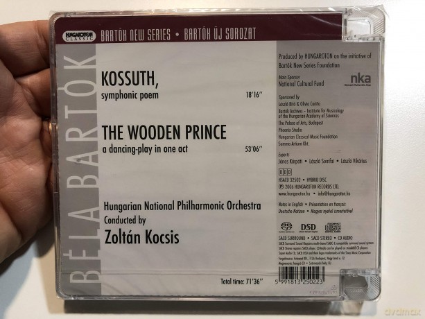 Bartók: Kossuth; The Wooden Prince [CD]