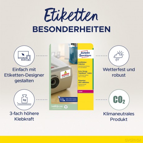 Kraftkleber-Etik.63,5x33,9 480