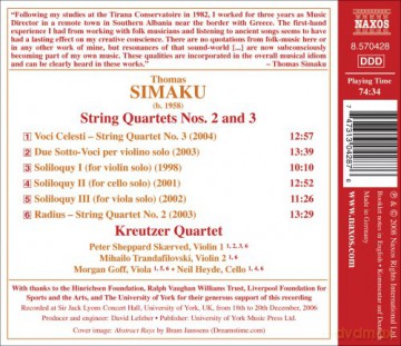 Kreutzer Quartet-Simakut: Quartets: Kreutzer Quartet-Simakut: Quartets [CD]