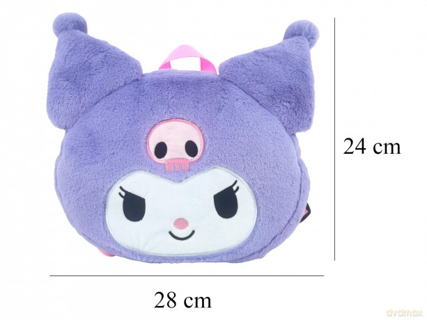 KUROMI - Purple - Fur Backpack - 28x24x7