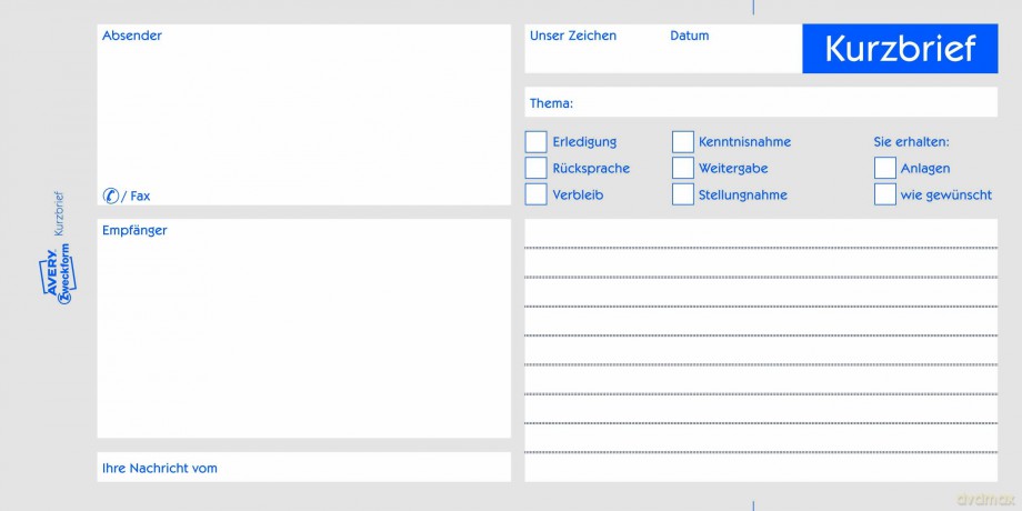 Kurzbrief 1/3 A4 100Bl