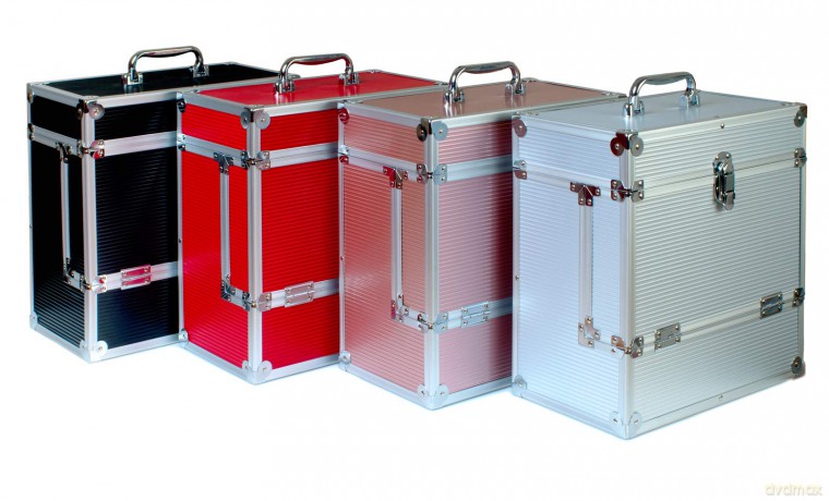 Music Protection: Kxrm03rg - 12 Inch Aluminium Vinyl Storage Case For 40 Lps - 40pcs Pp - Rose Gold - Retro Musique