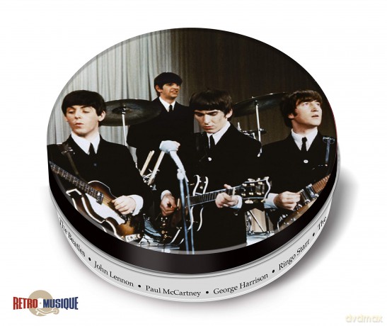 Music Protection: Kxrm16 - The Beatles - 8 Pieces Coaster Set With Real Vinyl Coasters - Retro Musique